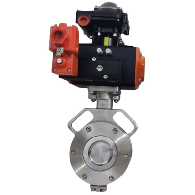 PNEUMATIC ACTUATED BUTTERFLY VALVE - Wafer / Double Flange / Lug Type - Variant 2 - Automation Valves by Caliber Valves | CI / SGI / WCB / CF8 / CF8M, Size: 40 to 600 DN