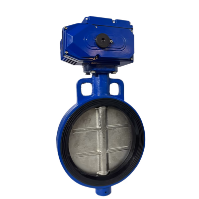 ELECTRIC ACTUATED BUTTERFLY VALVE - Wafer / Double Flange / Lug Type - Automation Valves by Caliber Valves | CI / SGI / WCB / CF8 / CF8M, Size: 40 to 400 DN